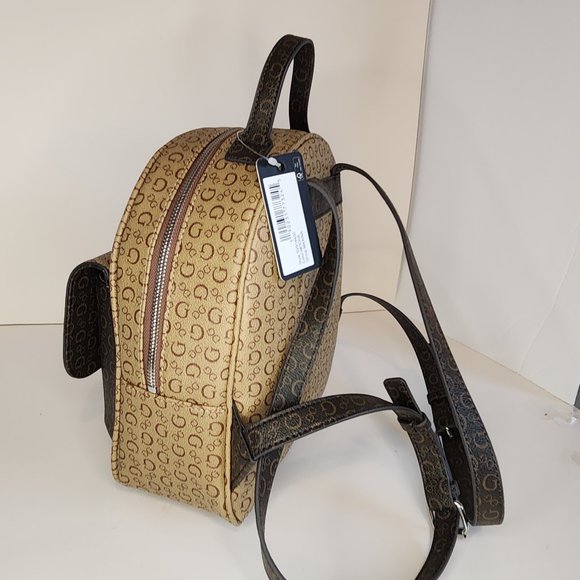 Guess Maxina Logo Mid-Size Backpack - Mocha Brown - NWT - Picture 3 of 7